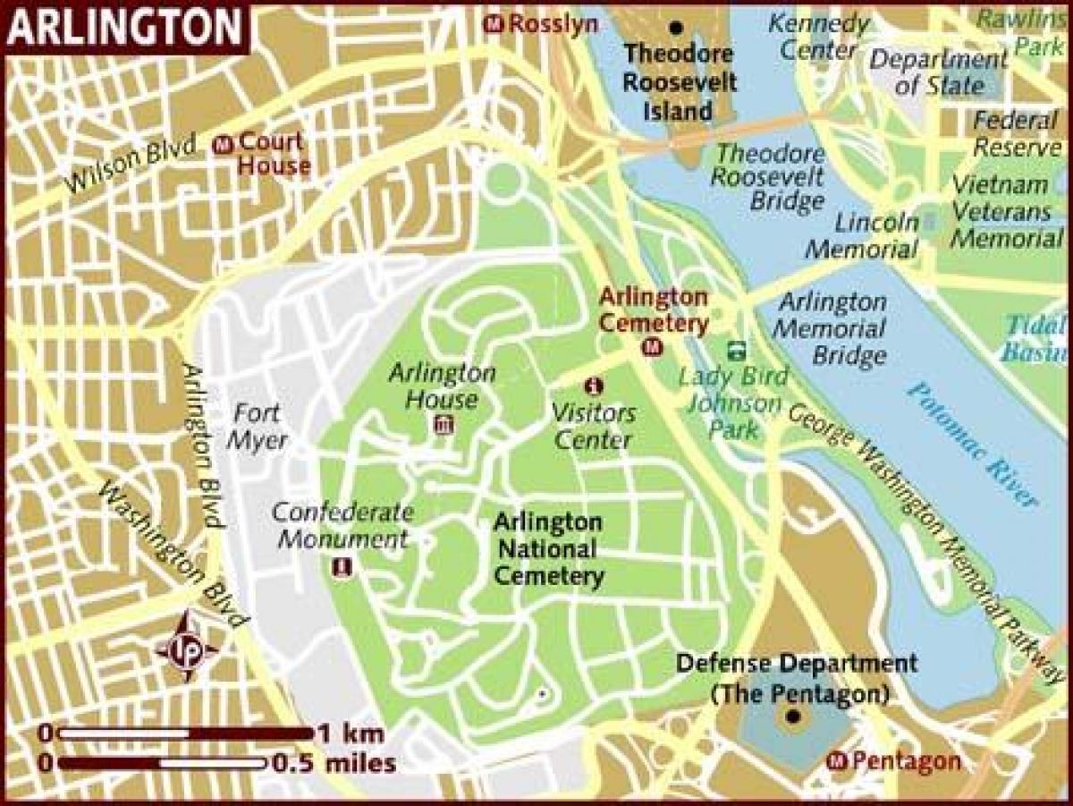 karta Arlington Washington