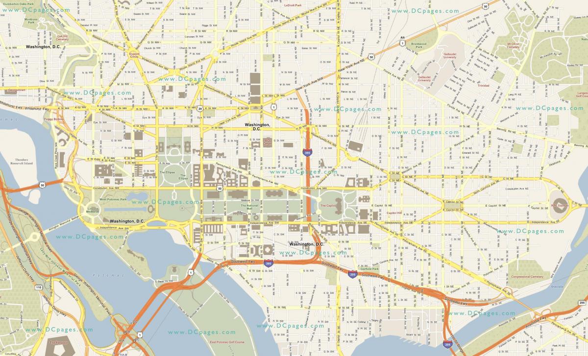 detaljna karta Washingtona
