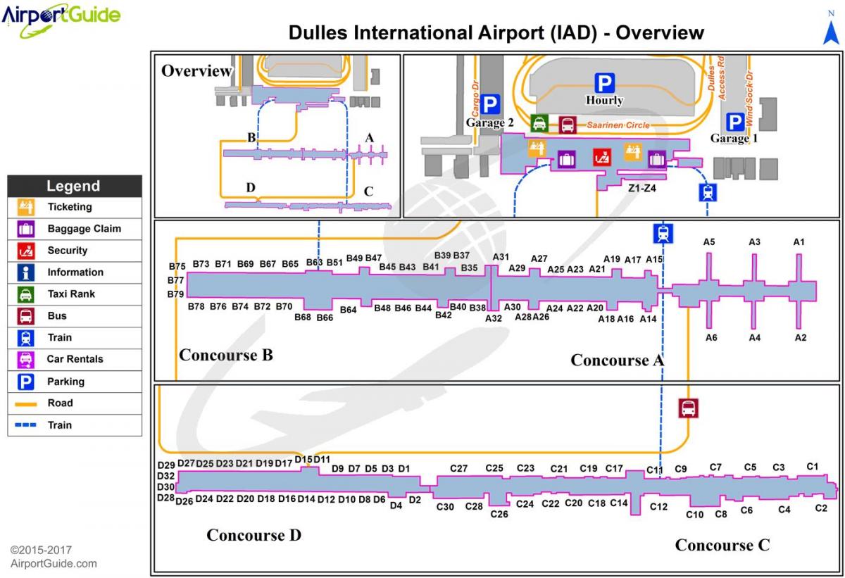 Dulles airport terminal karti