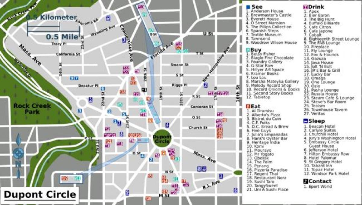 Dupont Circle u Washingtonu karti