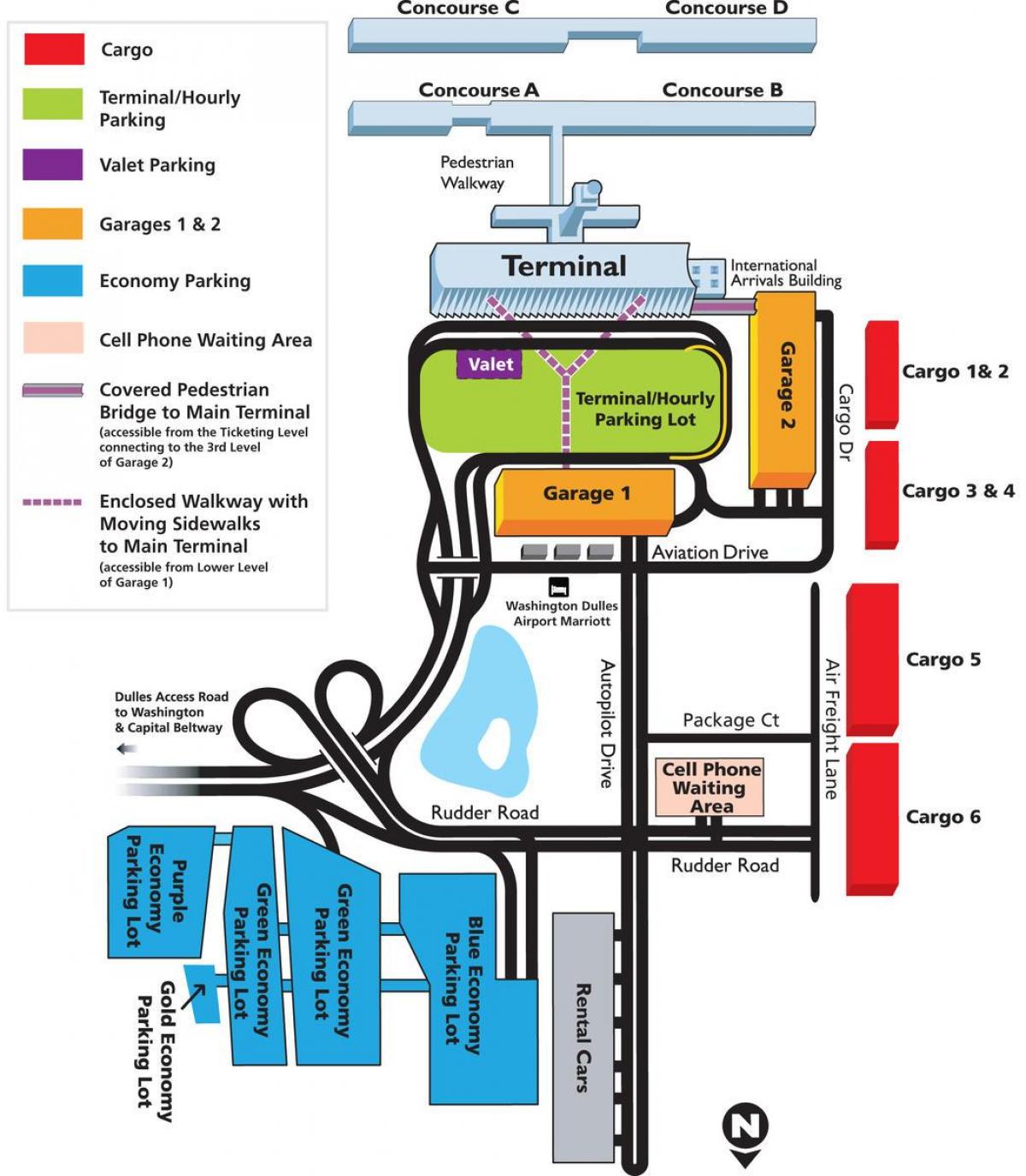 karta područja Aerodroma Dulles 