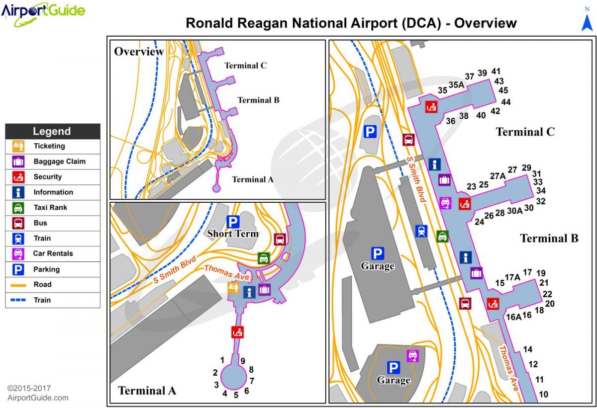 Washington National airport kartica