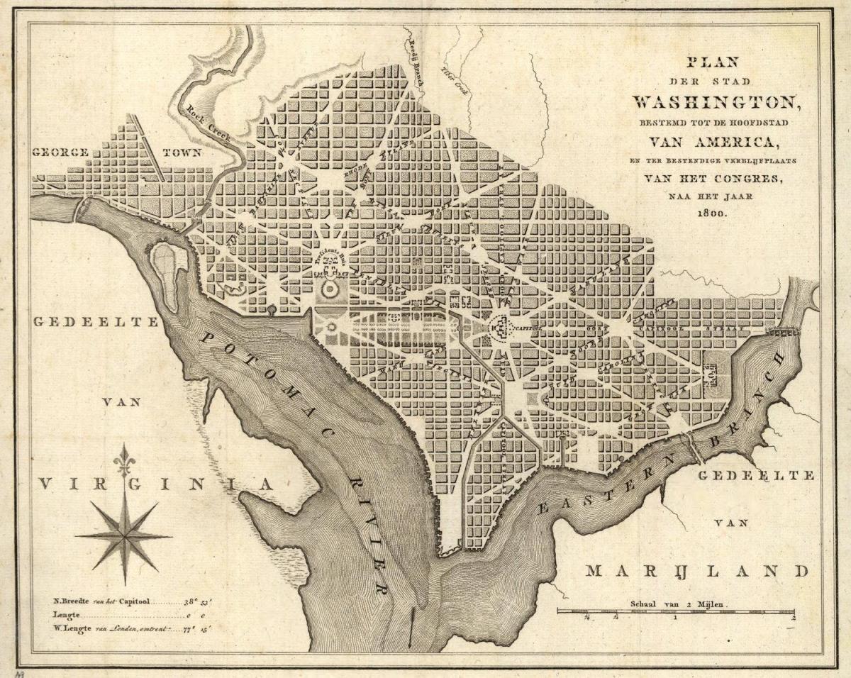 karta povijesna karta Washington, dc