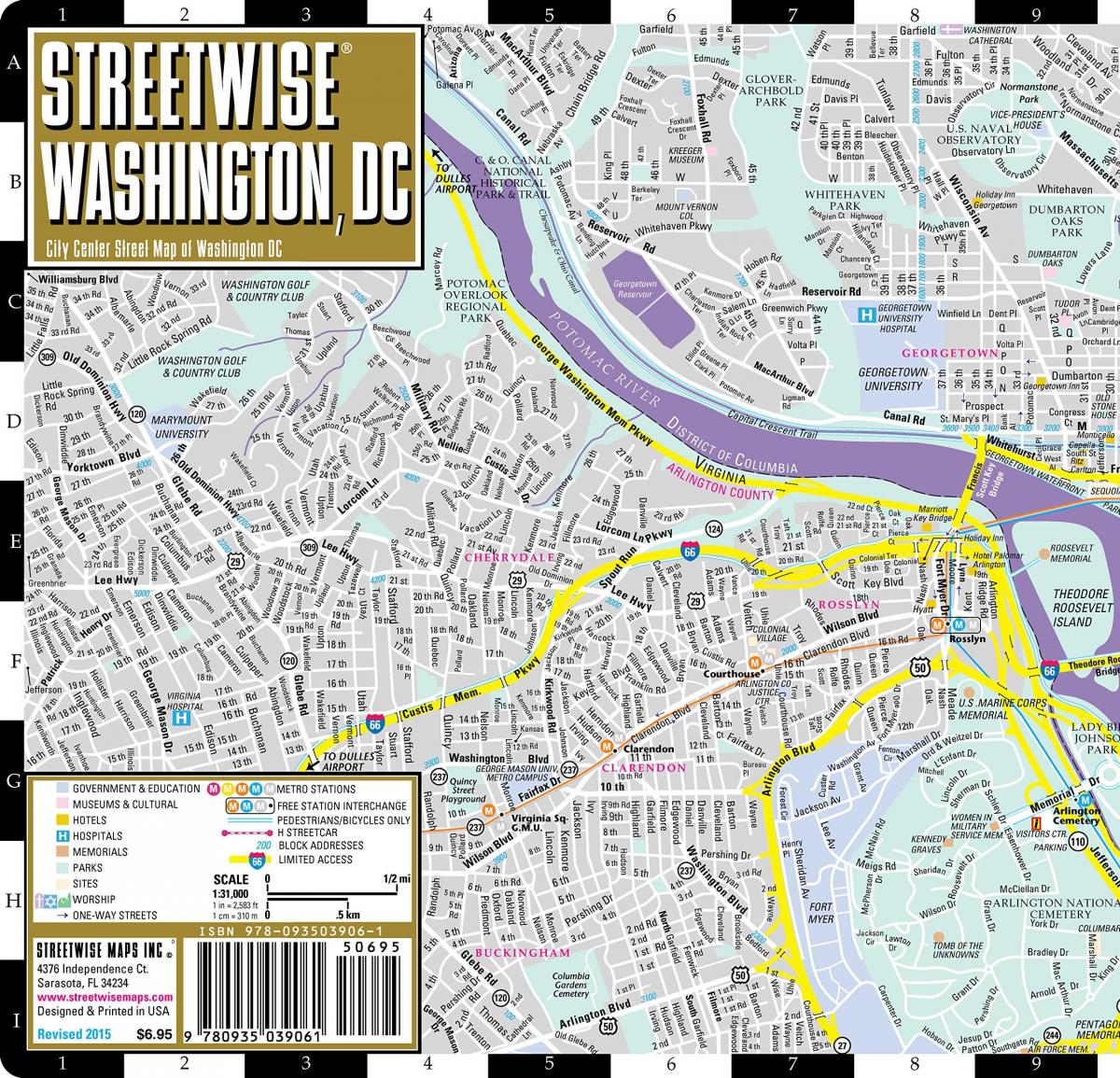 mapa ulica Washingtona