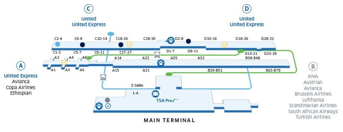 karta Washington zračna luka ОВР dc 