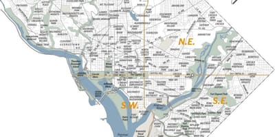 Washington području karti dc 