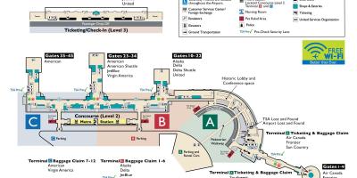 Nacionalna zračna luka Ronald Reagan karti
