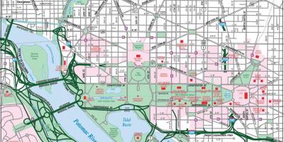 Washington karta u centru grada