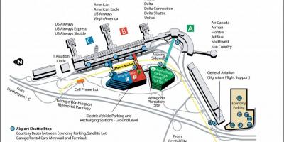 Zračna luka Reagana vrata karti