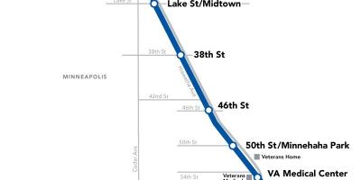 Plavi metro linija DC karti