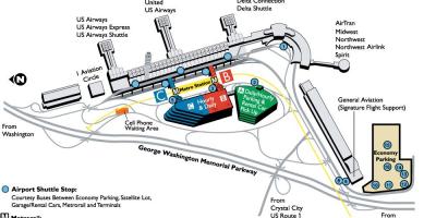 Nacionalna zračna luka Ronald Reagan karti
