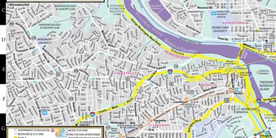 Mapa ulica Washingtona