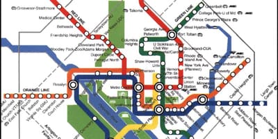 U Washingtonu vlak podzemne željeznice DC karti