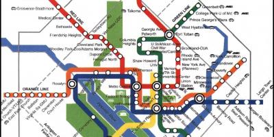 U Washingtonu vlak podzemne željeznice DC karti