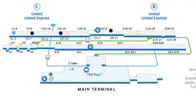 Karta Washington zračna luka ОВР dc 